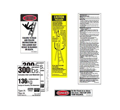 Aluminum Twin Stepladder / Stockr's Ladder Safety Labels