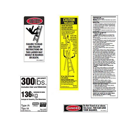 Fiberglass Tripod Safety Labels