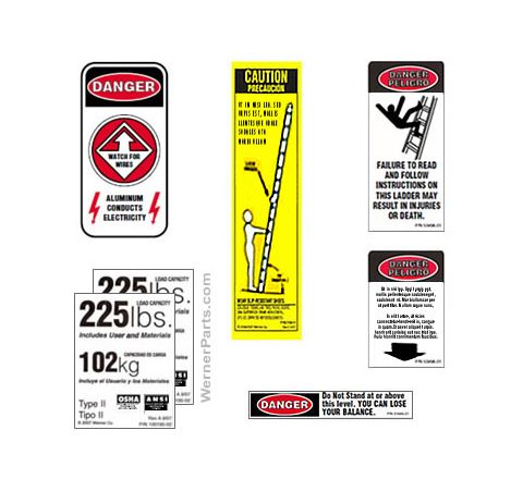 225 lb. Multiladder Safety Labels