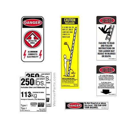 250 lb. Multiladder Safety Labels