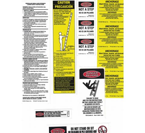 300 lb. Posting ladder Safety Labels